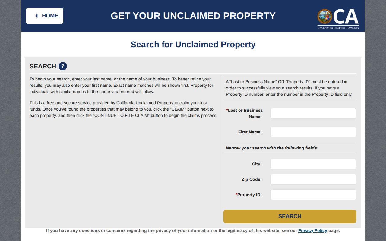 Hanford people search using California unclaimed property records