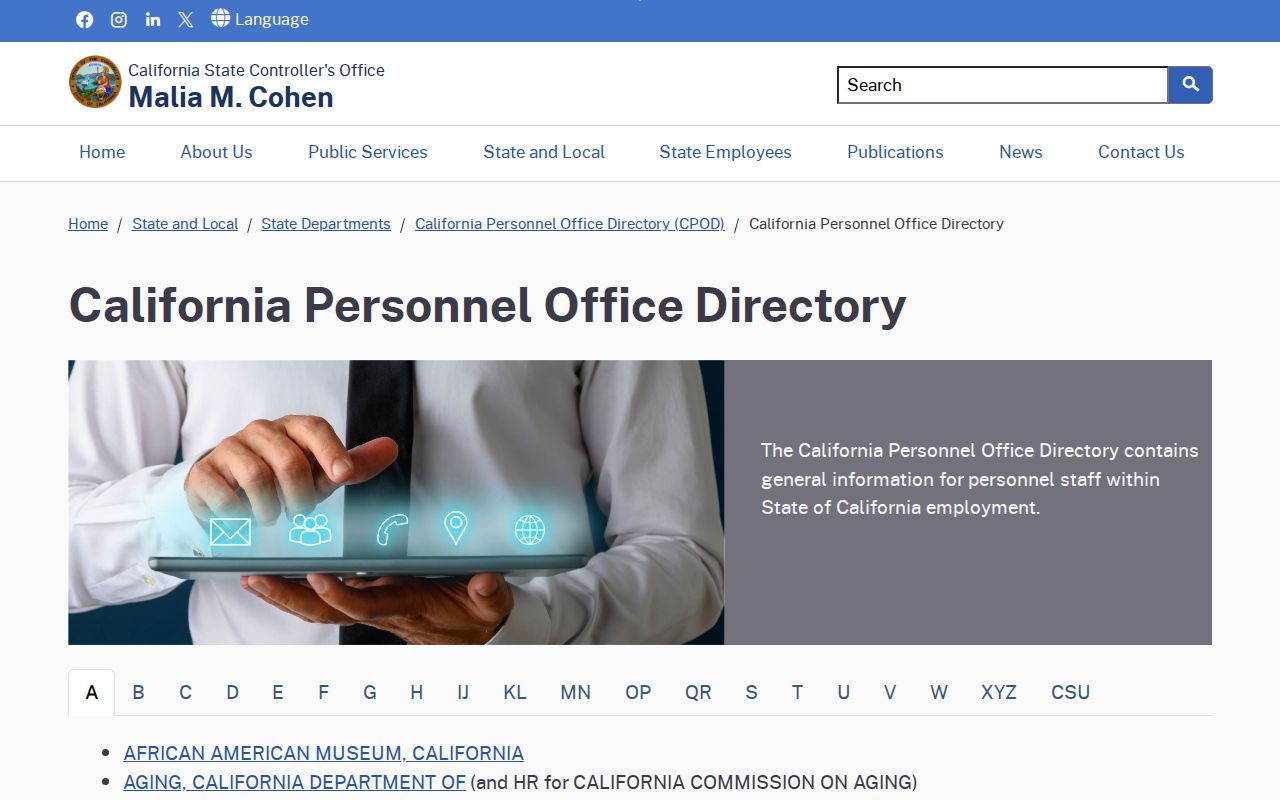 Hanford people directories California personnel office listings