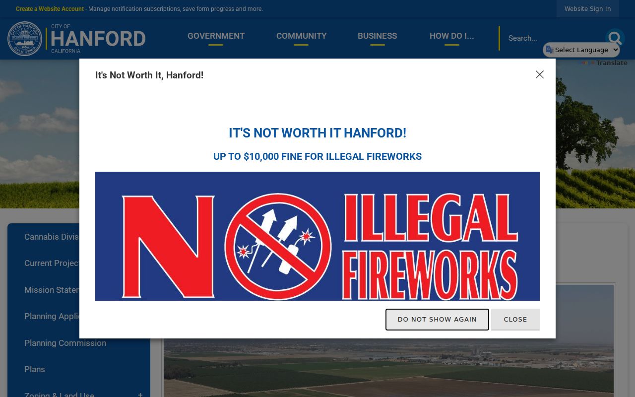 Hanford voter records annexation and district boundary context